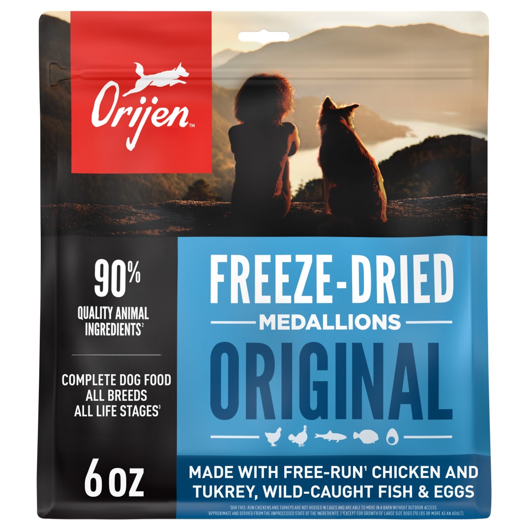 ORIJEN Grain Free High Protein Freeze Dried Dog Food & Topper Original Recipe