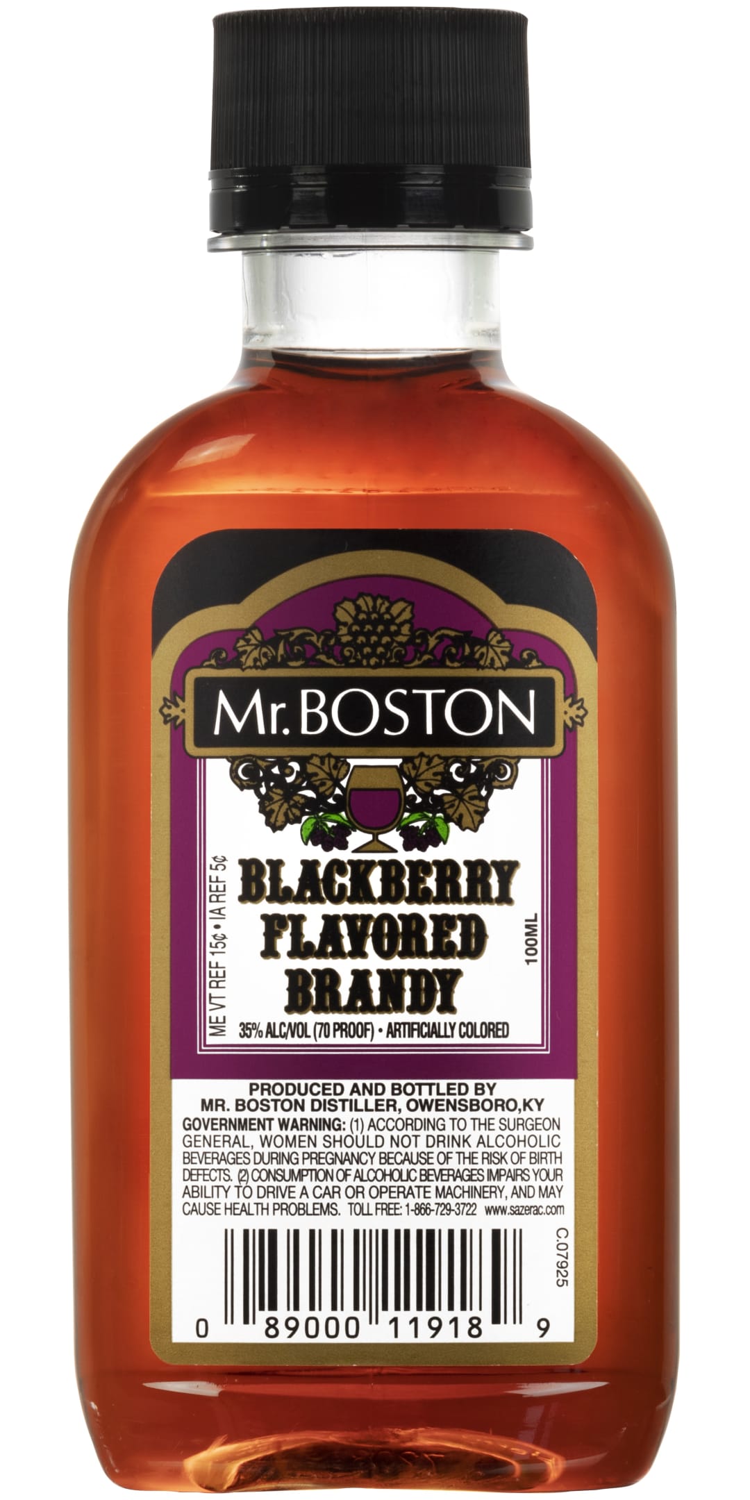 Mr. Boston Blackberry Brandy 100ml 70 Proof