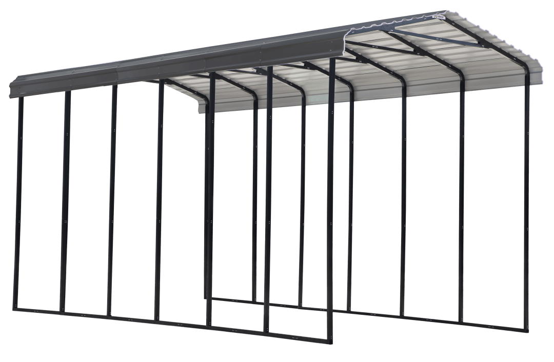 Arrow 14 x 29 x 14 ft Charcoal RV Carport