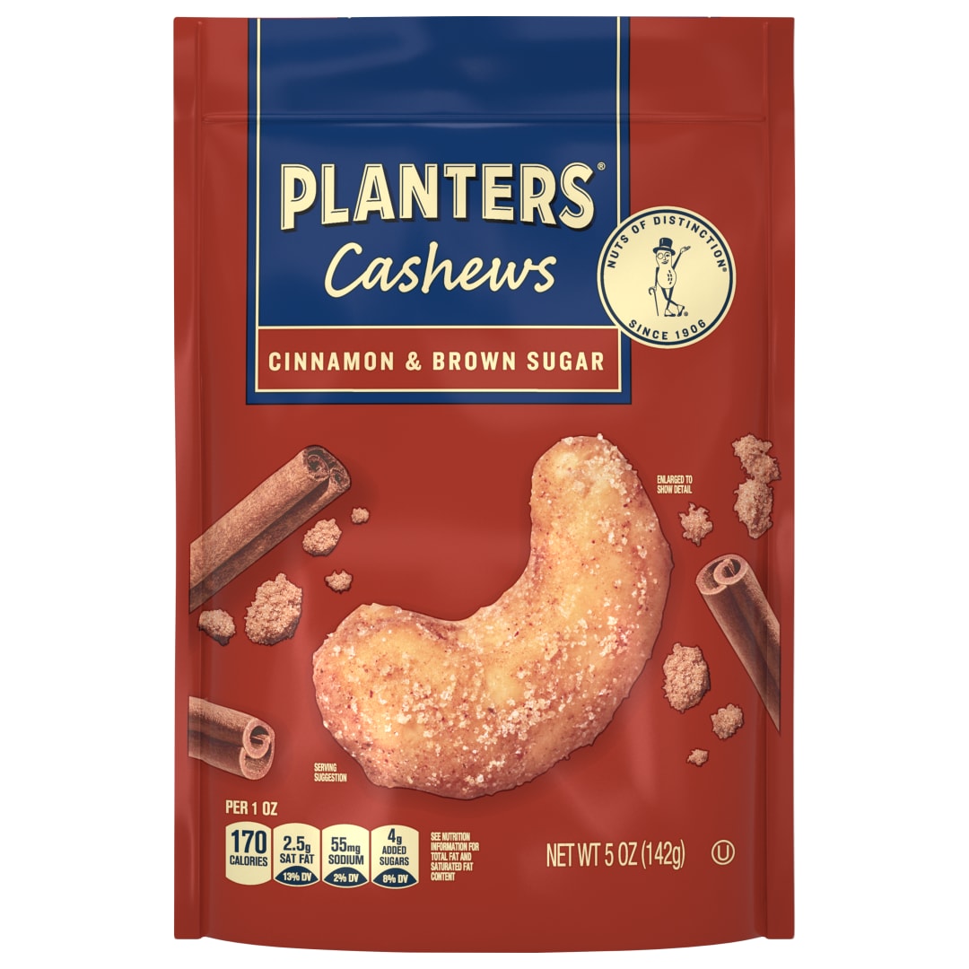 PLANTERS Cashew Cinnamon Brown Sugar 5oz. Bag