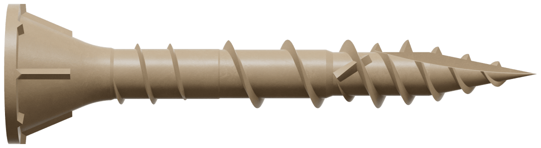 Simpson Strong-Tie DSVT114MB Deck-Drive™ DSV WOOD Screw — #8 x 1-1/4 in. T-25, Flat Head, Quik Guard®, Tan (1750-Qty) (Pack of 150)