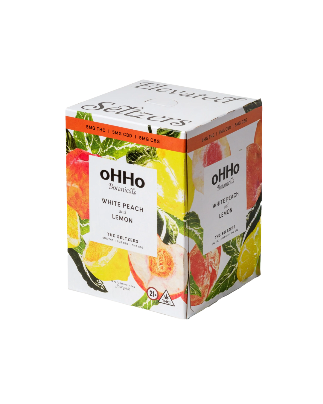 Ohho White Peach Lemon Thc 3MG Can 6/4P 12Z