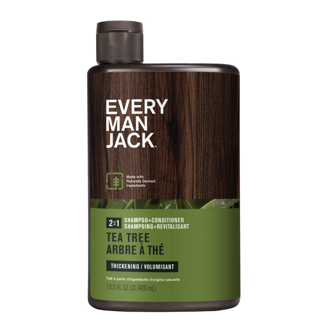 Every Man Jack Thickening Tea Tree 2-in-1 Shampoo and Conditioner for Men, Naturally Derived, 400ml