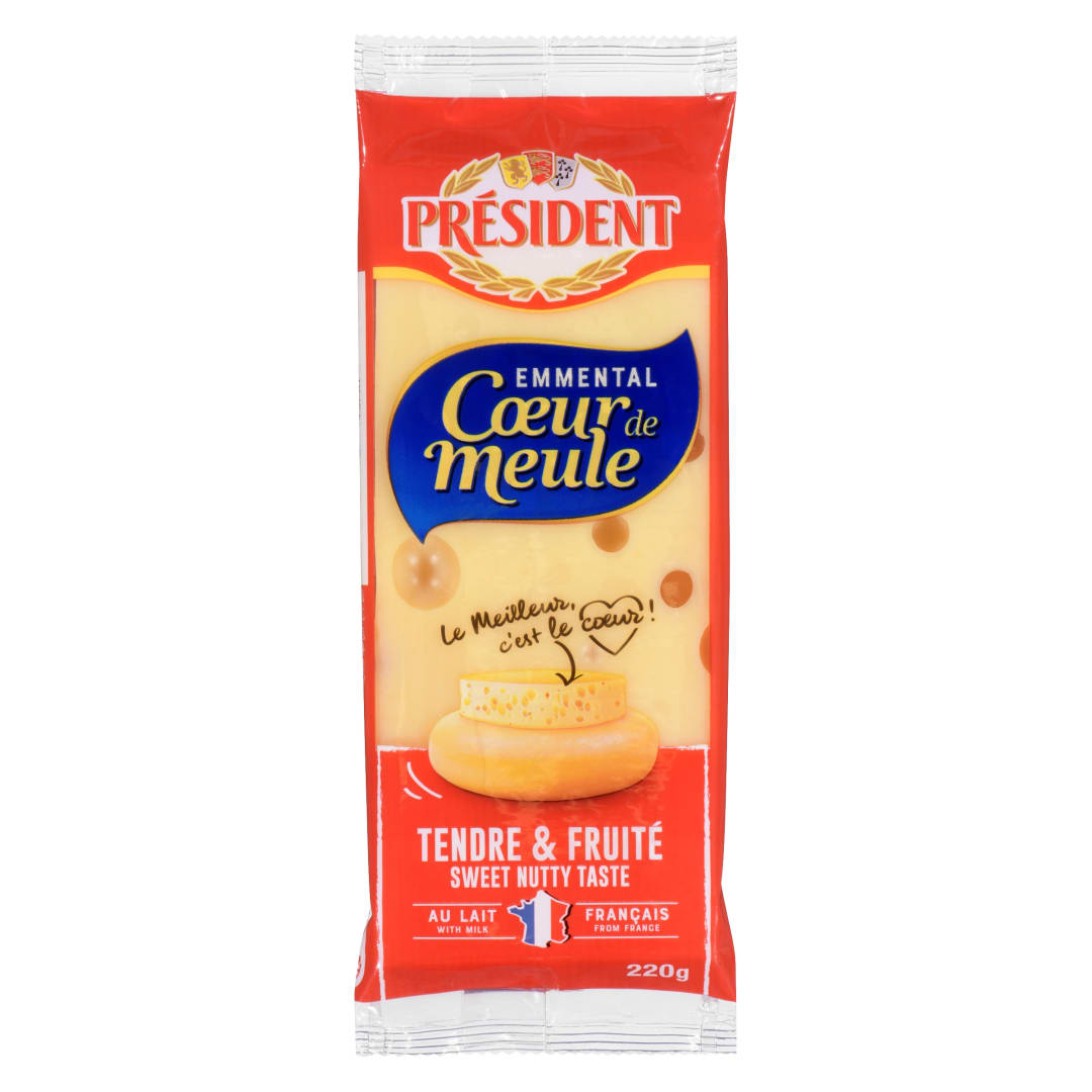 Président Emmental Cheese Block - Coeur de Meule, 220g