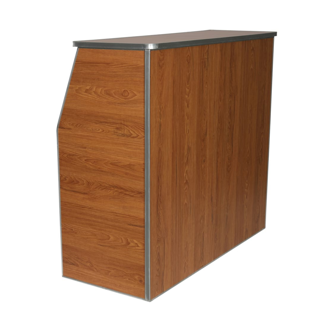 Amara 4' Maple Woodgrain Laminate Foldable Bar - Portable Event Bar