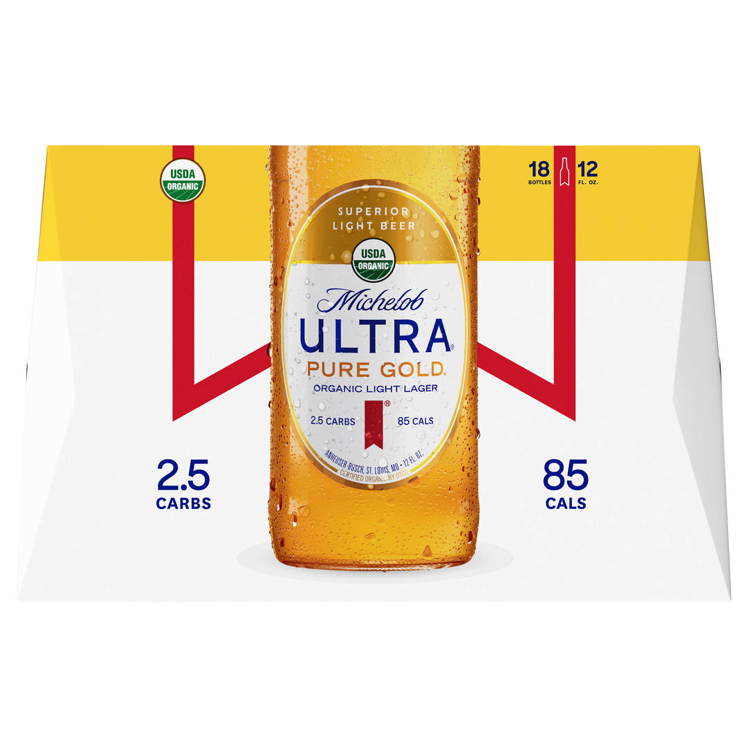Michelob Ultra® Pure Gold® Organic Light Lager, 18 Pack 12 fl. oz. Bottles