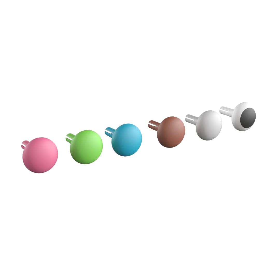Bright Beginnings Commercial Grade 64 Piece Jumbo Peg Accessory Pack for Modular STEAM Walls (Not Included) - Pastel Multicolor