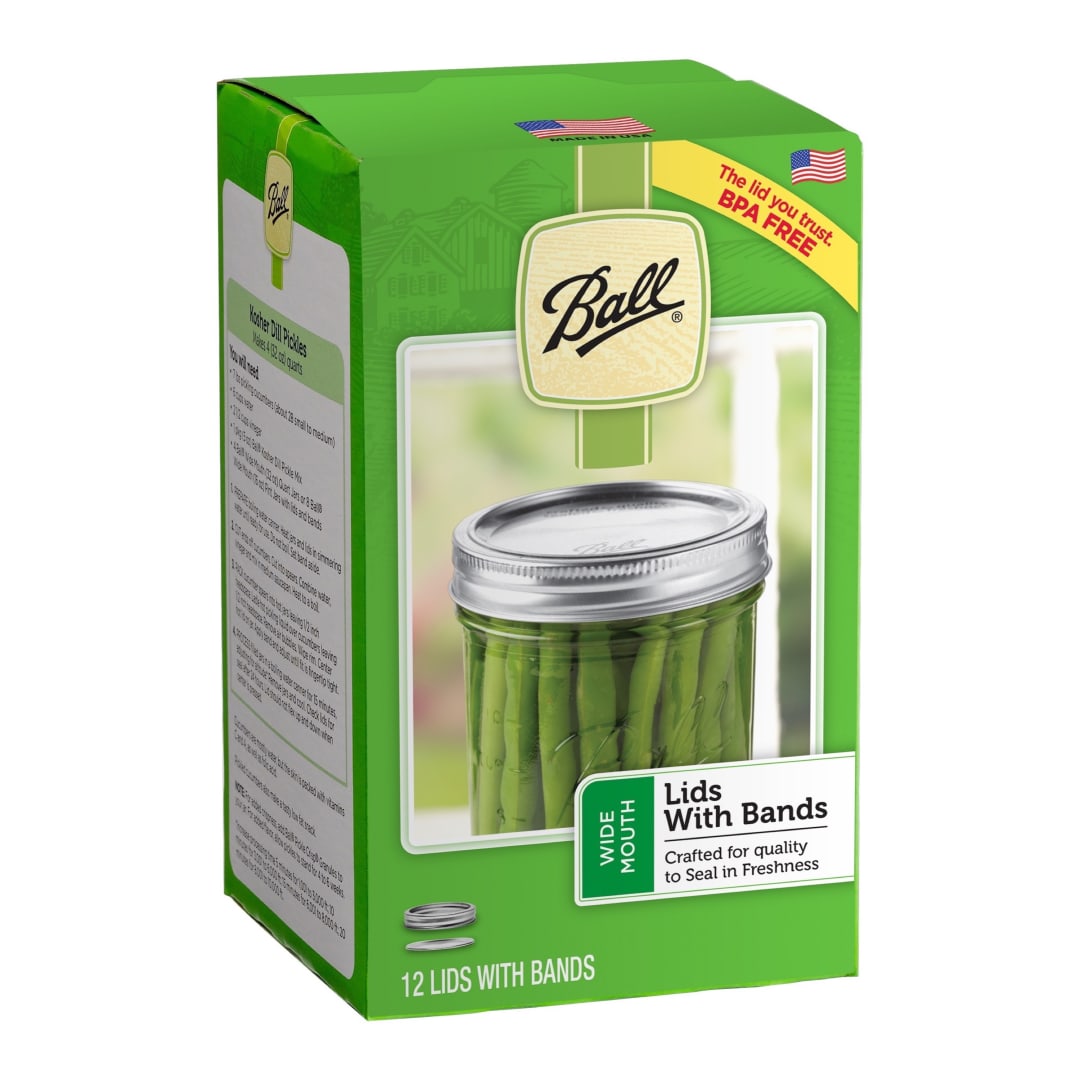 Ball® Wide Mouth Lids & Bands, 12 Count
