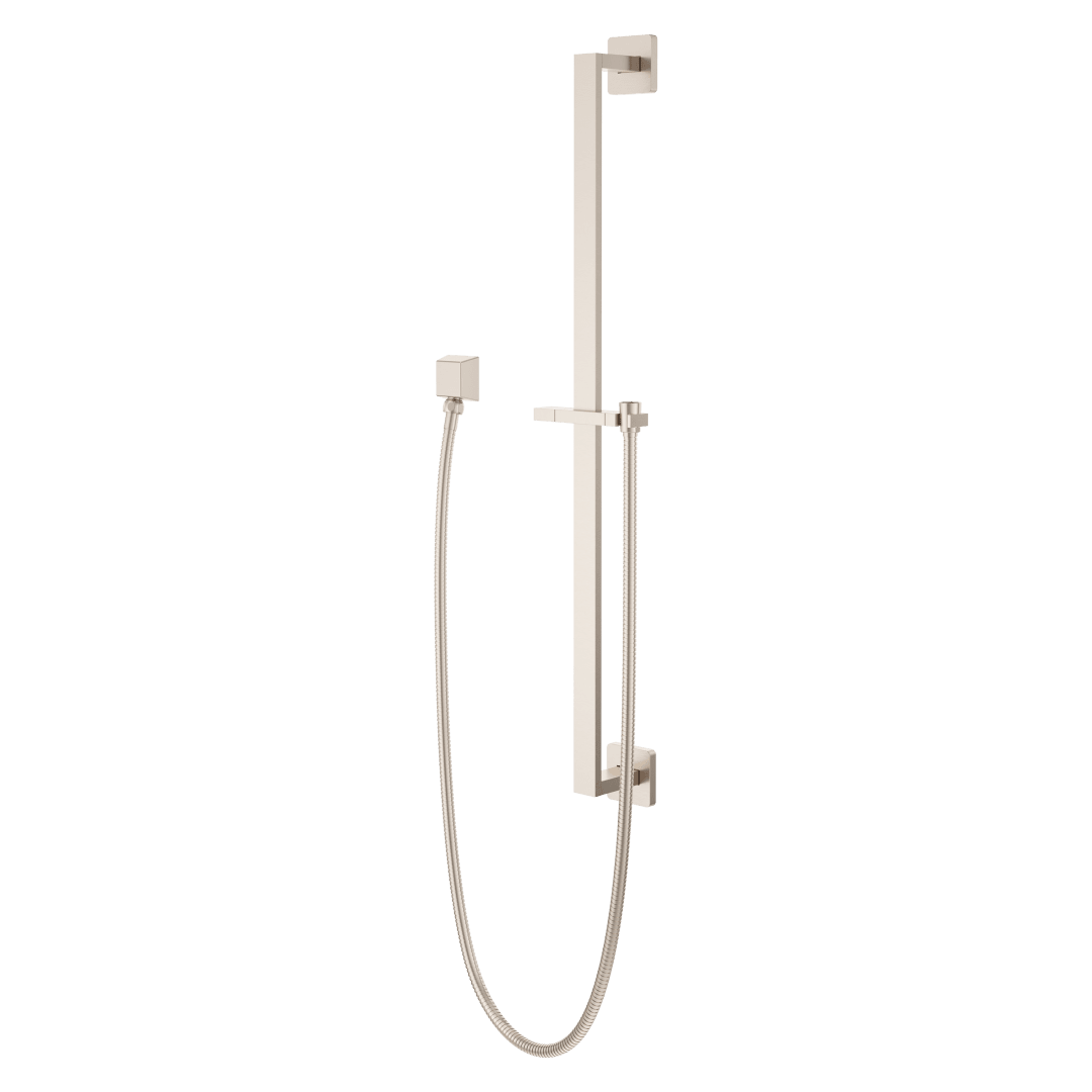 Modern Square Adjustable Slide Bar Kit in Brushed Nickel