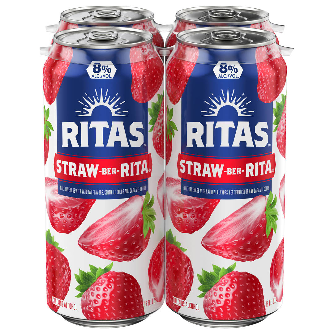 Ritas Straw-Ber-Rita Malt Beverage 4 - 16 fl oz Cans