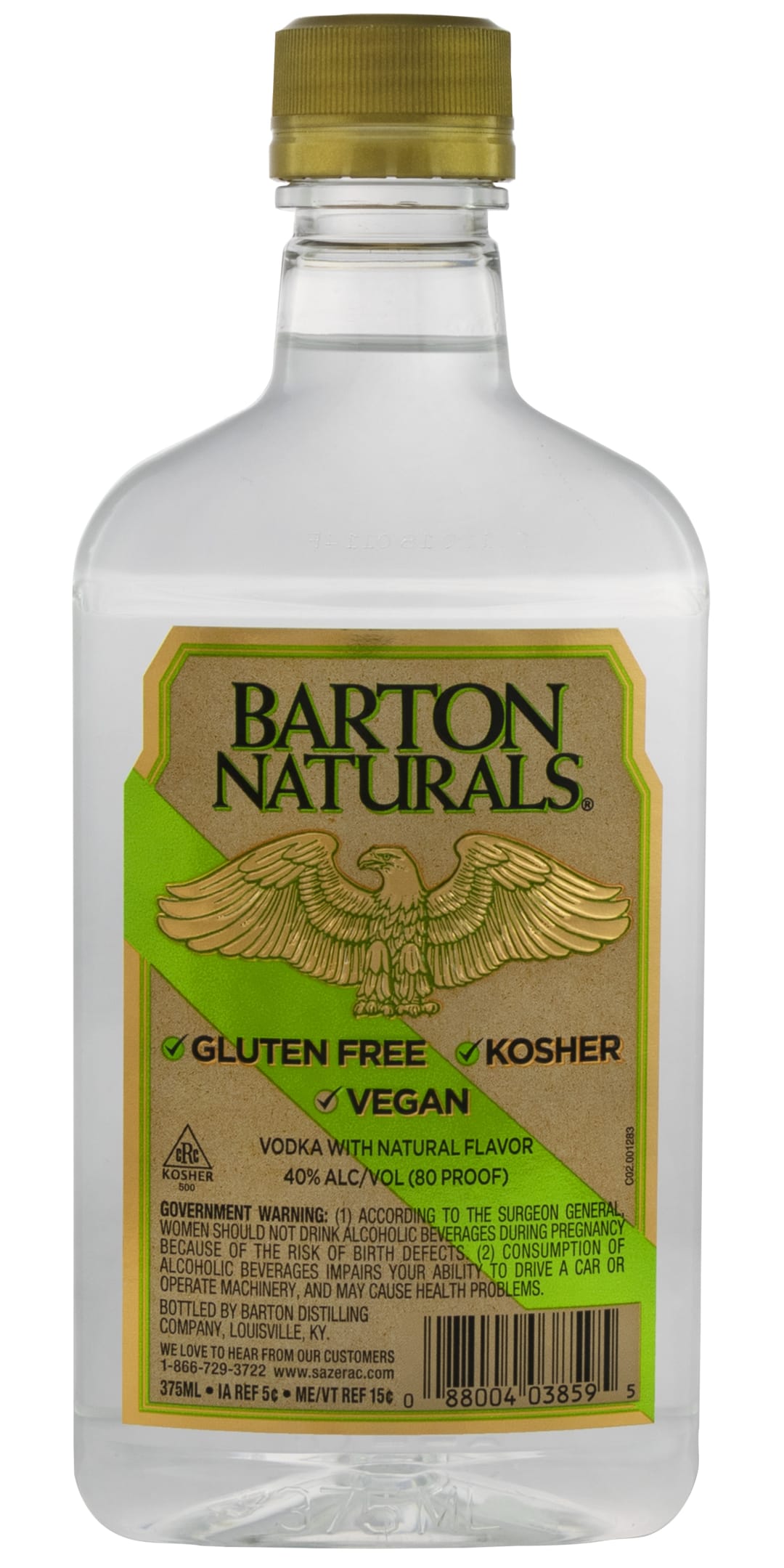 Barton Natural Vodka 375ml 80 Proof