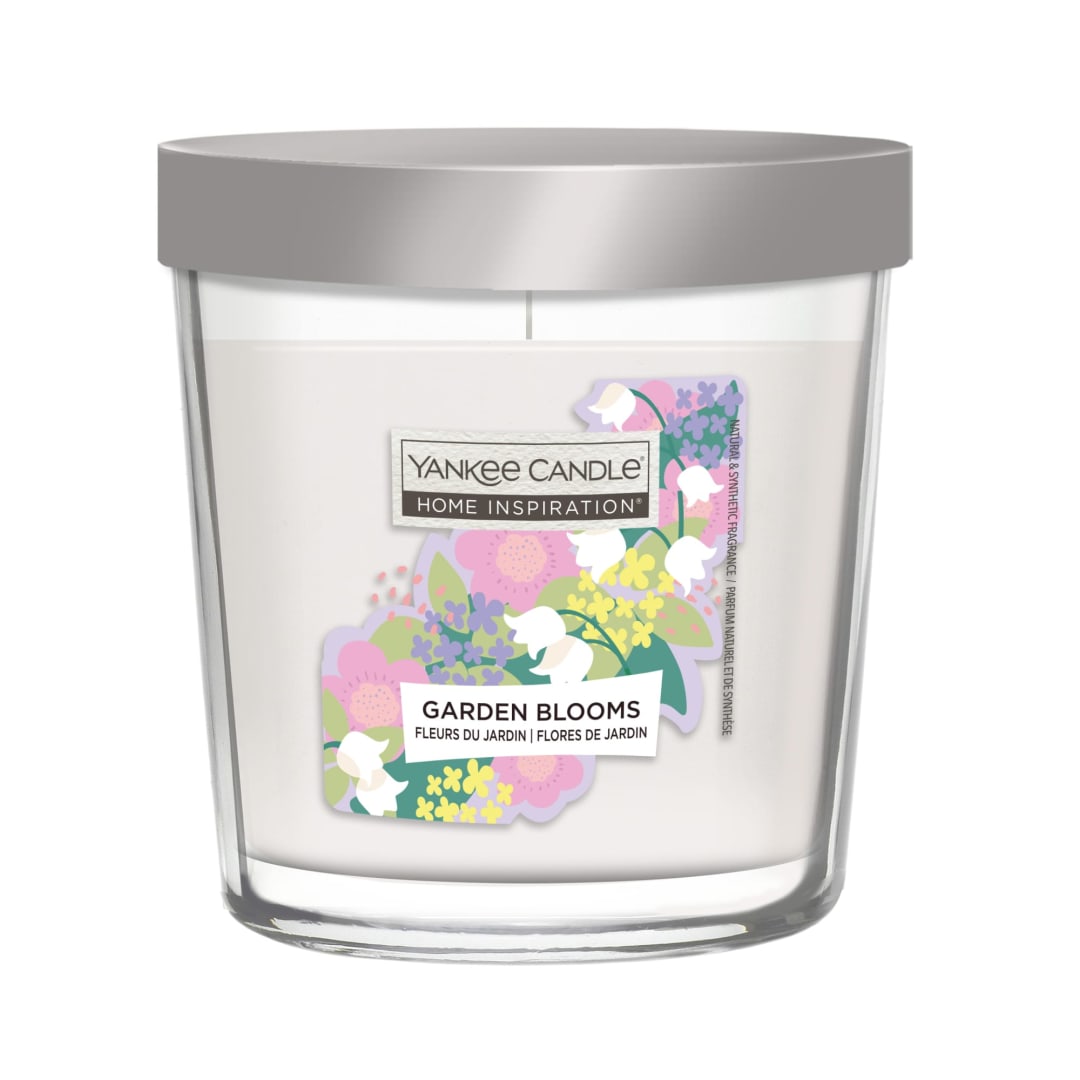Yankee Candle® Home Inspiration Scented Candle | Garden Blooms Tumbler Candle | Up to 25 Hours Burn Time | Perfect Gifts for Women