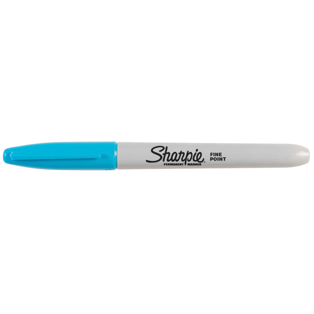 Sharpie® Permanent Marker, Fine Point, Turquoise, 1 Count