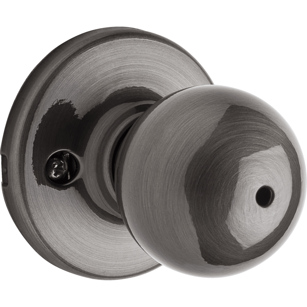 Polo Bed/Bath Knob in Antique Nickel
