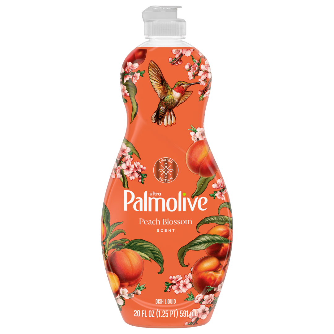 Palmolive Ultra Strength Liquid Dish Soap, Limited Edition, Peach Blossom Scent, 20 fl oz Bottle