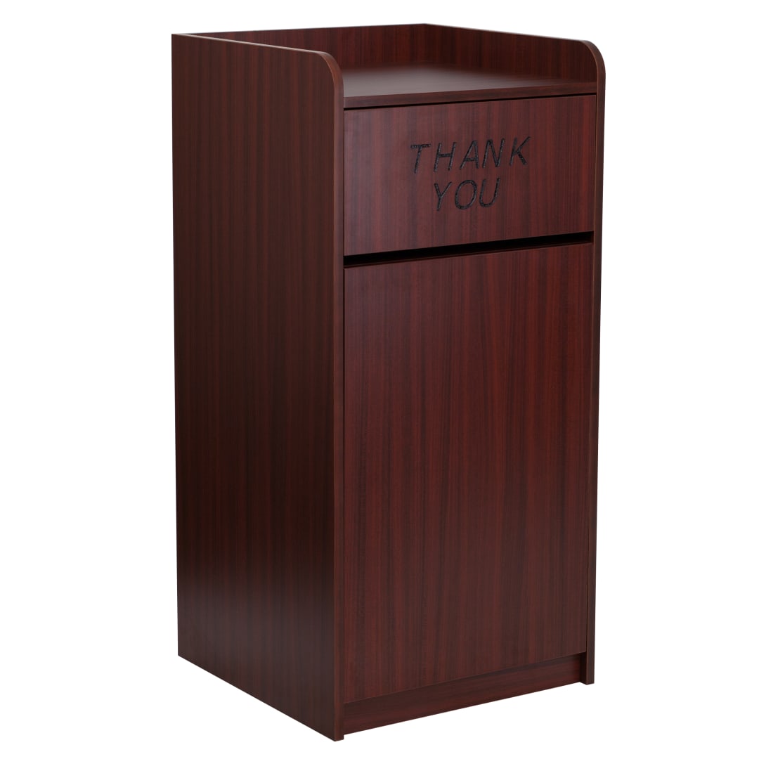 Sony Wood Tray Top Receptacle in Mahogany