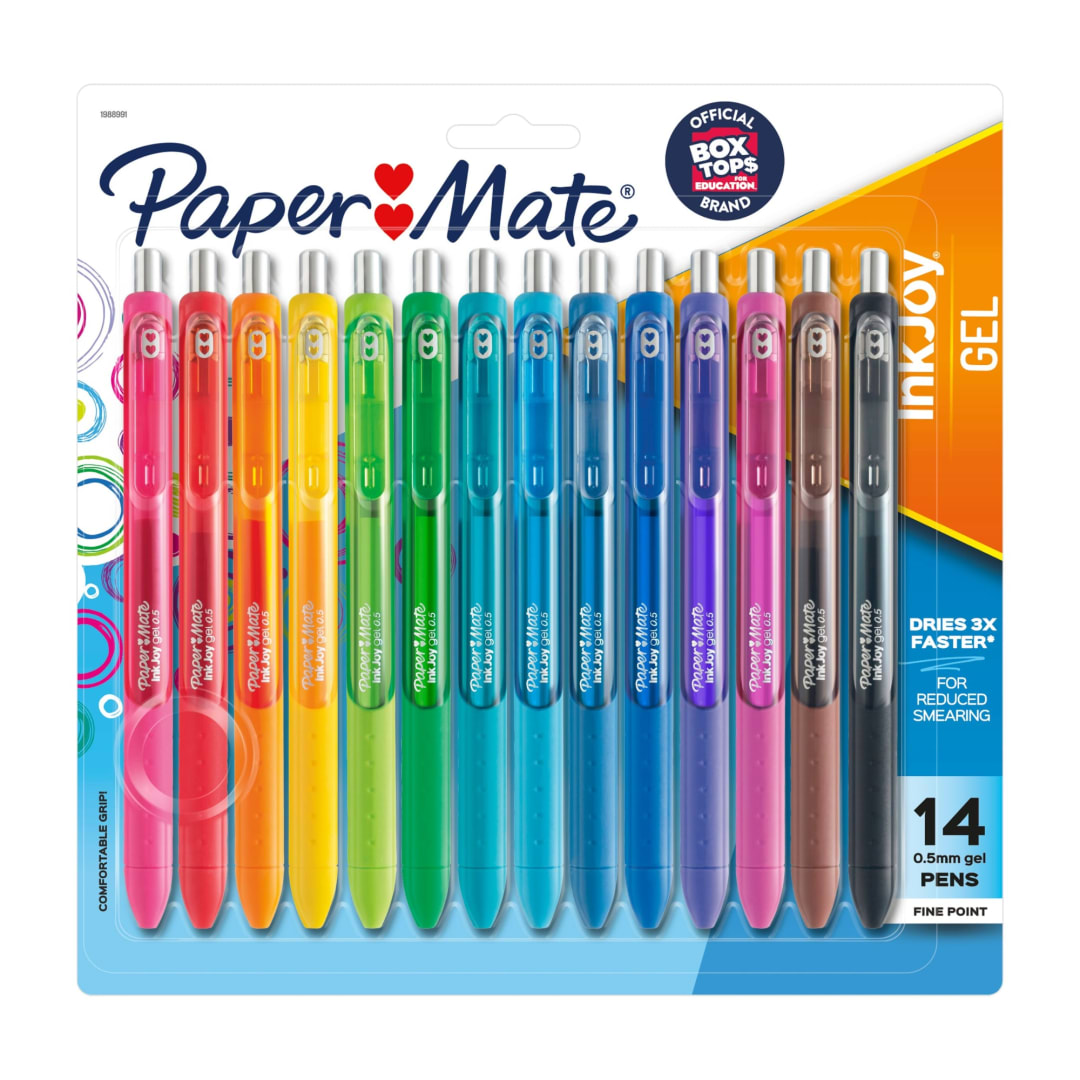 Paper Mate® InkJoy® Pens, Gel Pens, Fine Point (0.5 mm), Assorted, 14 Count