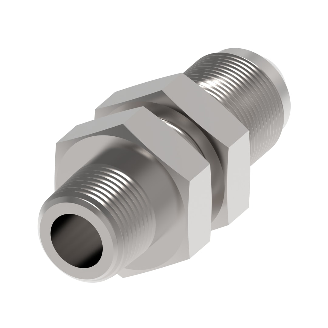 Aeroquip 3/8 NPT X 1/2 Male JIC Blkhd Str
