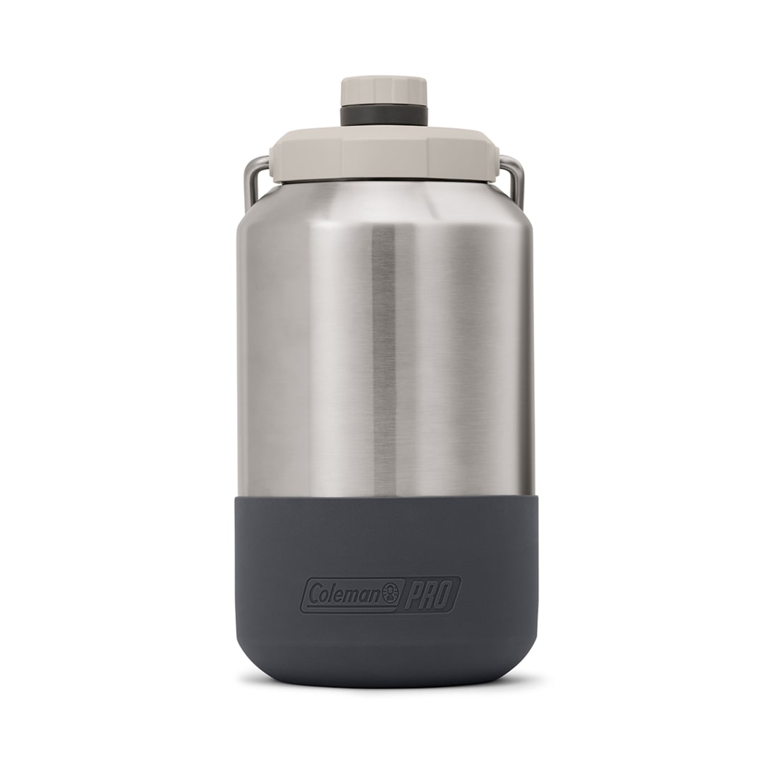 Coleman® Pro Botella Térmica de Alta Resistencia, de 1 Galón, Termo a Prueba de Fugas, para Uso en Exteriores e Interiores, Mantiene el Frio, Gris