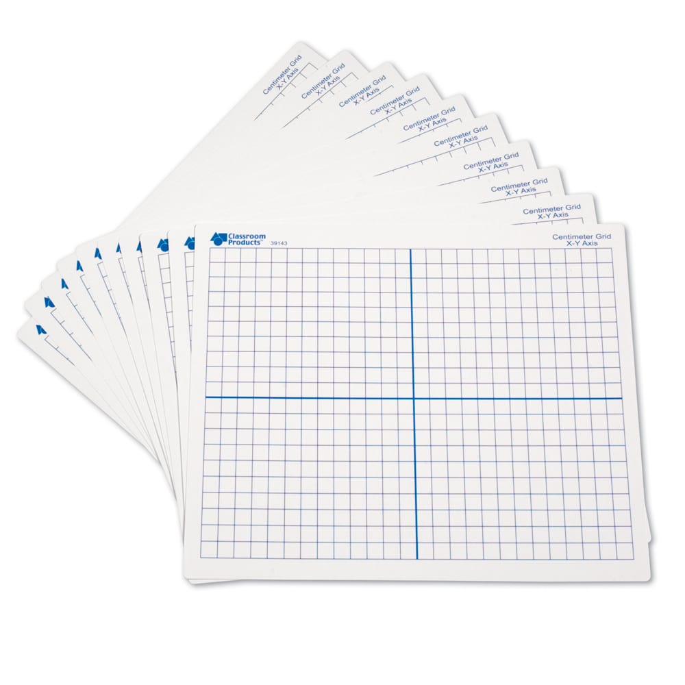 MATS, DRY ERASE, XY GRID 9X11" PK/10