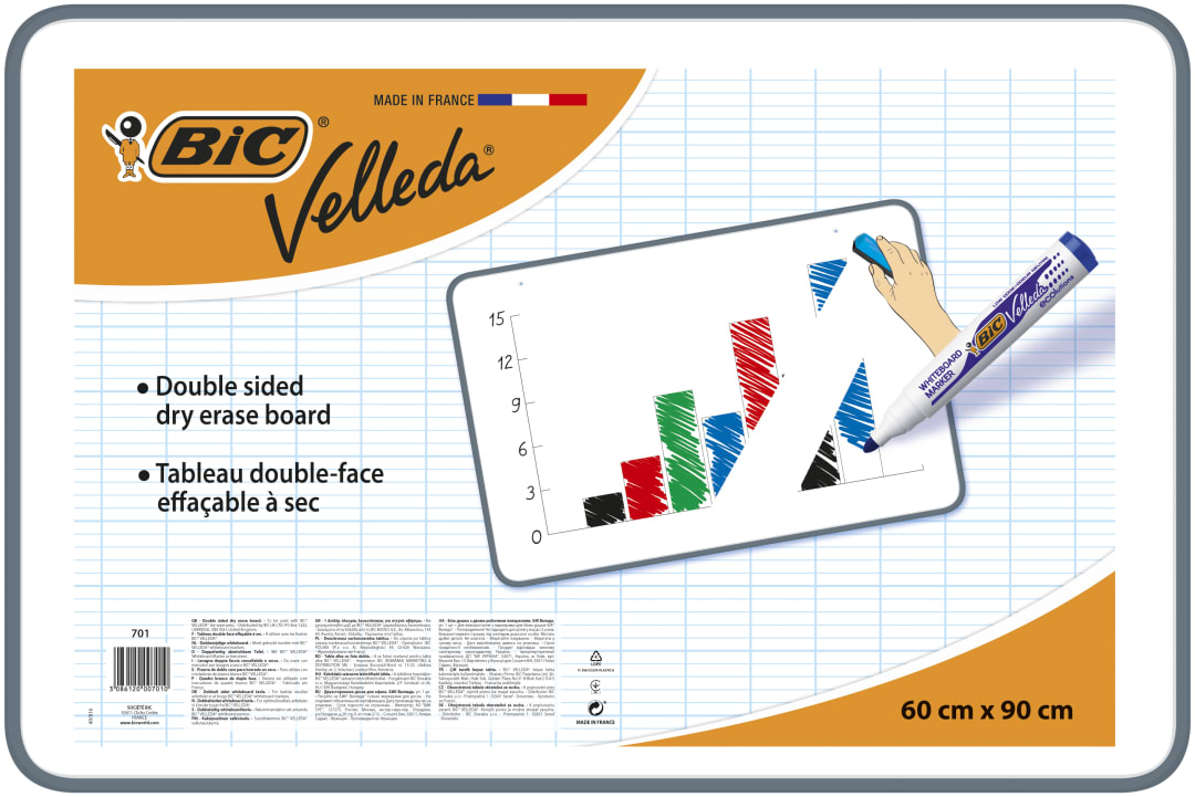 WHITEBOARD 60X90 CM GREY EU