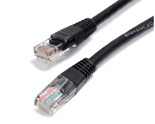 12 ft Black Molded Cat6 UTP Patch Cable - ETL Verified