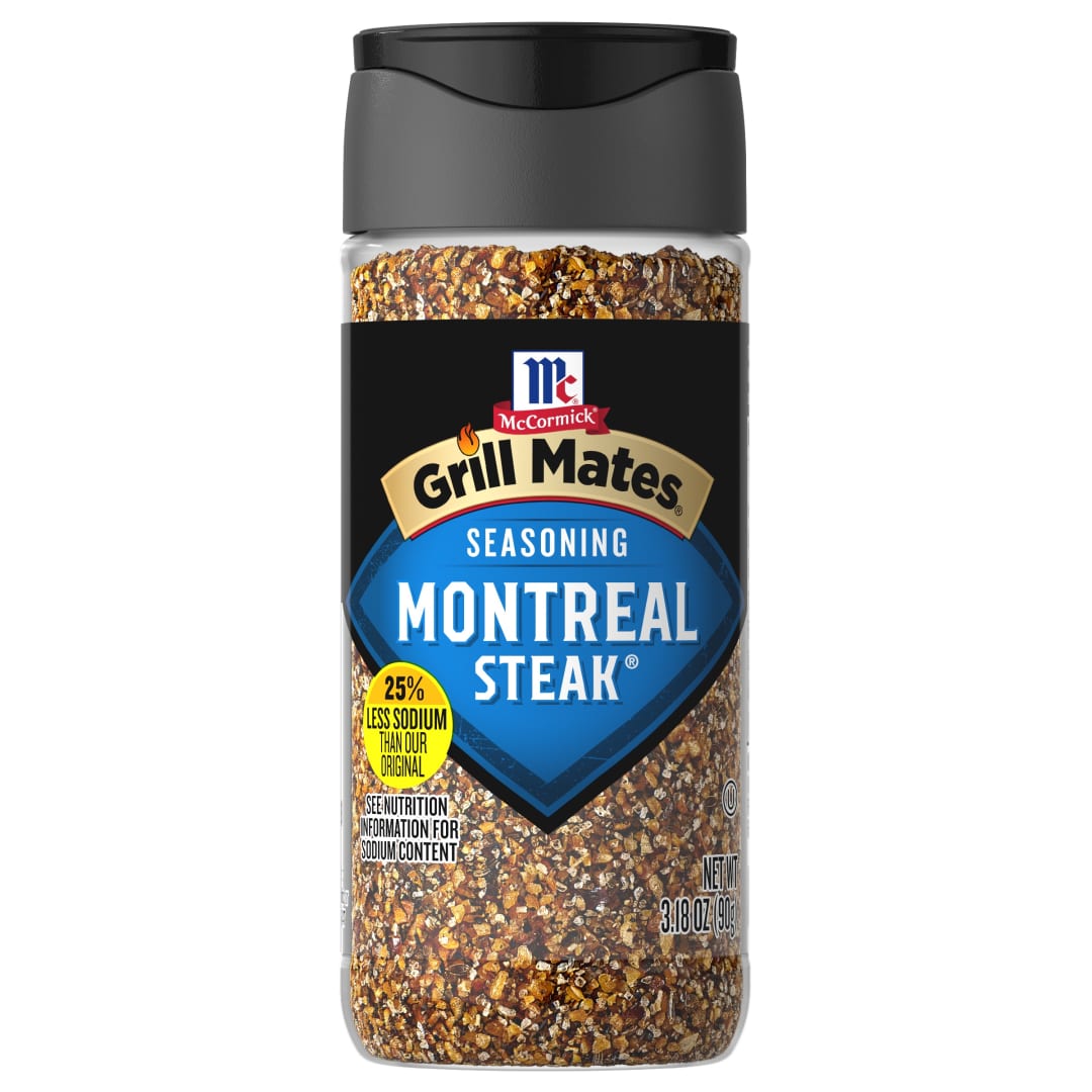 McCormick® GRILL MATES 25% Less Sodium Montreal Steak Seasoning, 3.18 oz