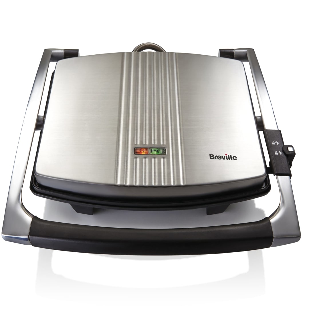 4 SLICE PANINI PRESS STAINLESS STEEL