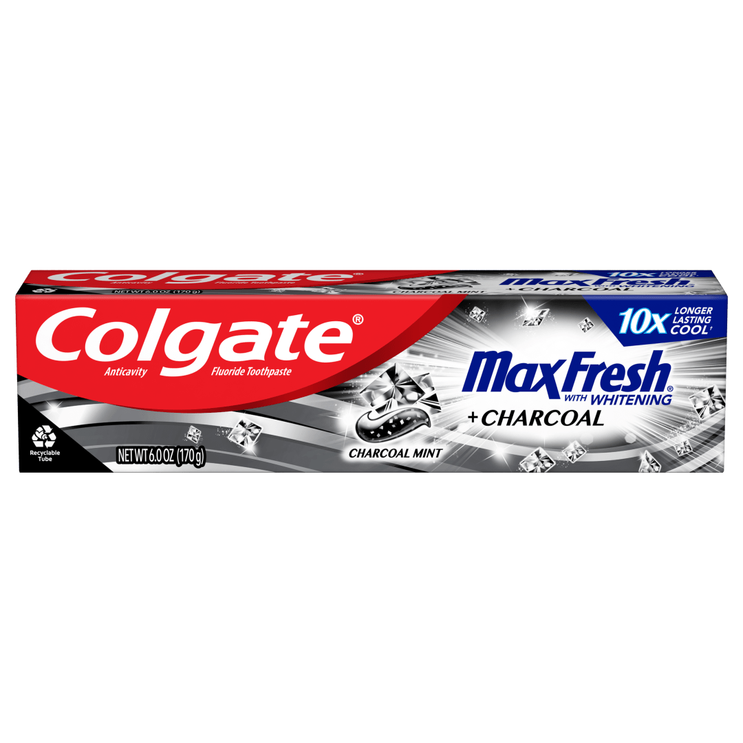 Colgate Max Fresh Toothpaste + Charcoal, Charcoal Mint (6 ounce)