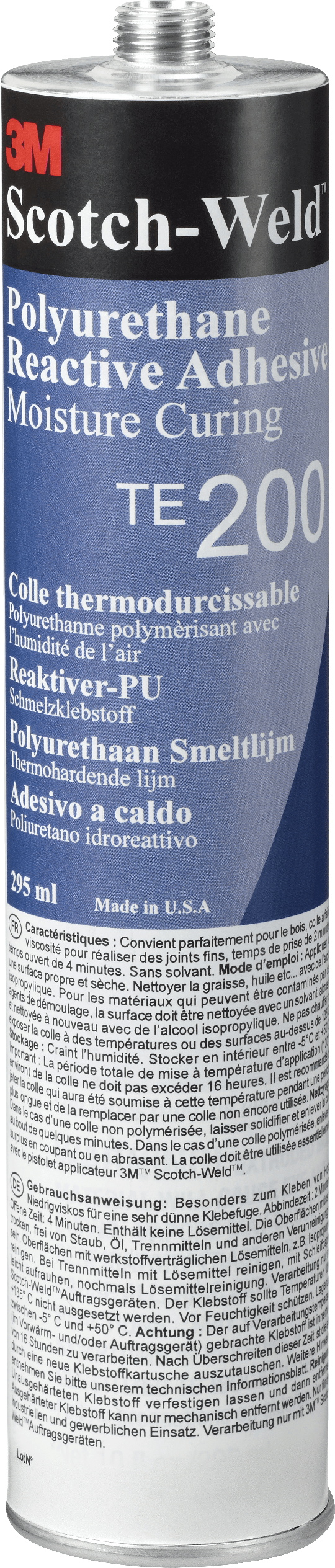 3M™ Scotch-Weld™ Reaktiver PUR Schmelzklebstoff TE200, Weiß, 295 ml