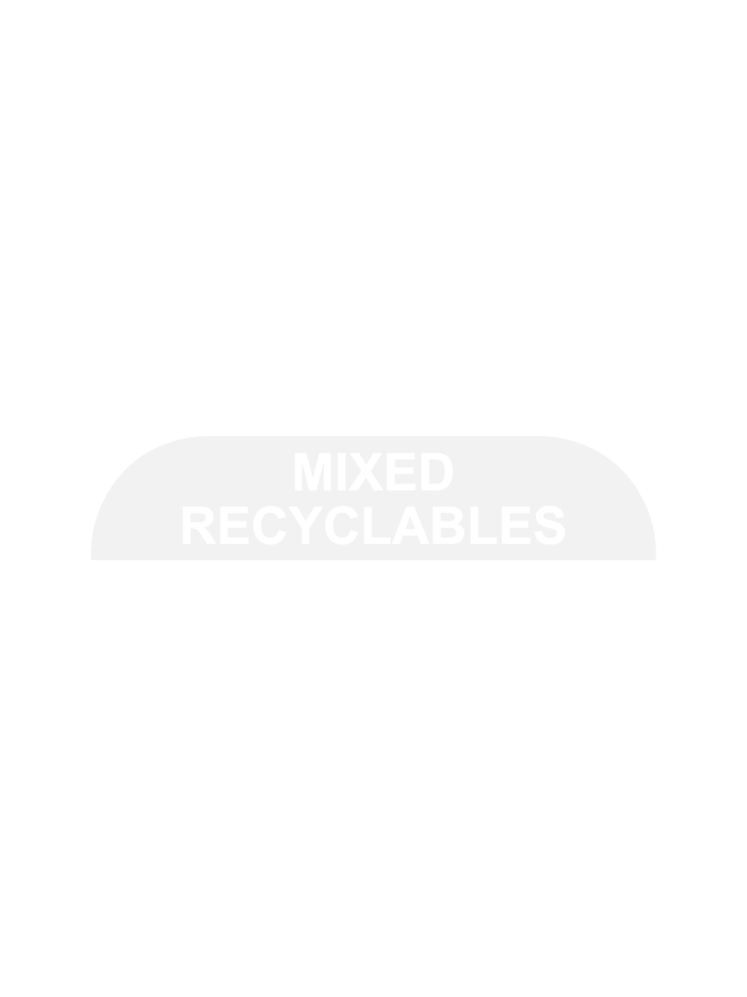  BILLI BOX - Label - Mixed Recyclables - Clear-White