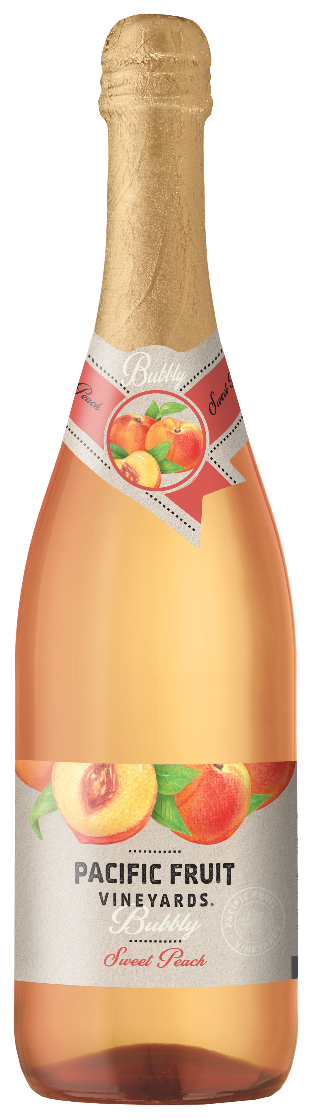 Pacific Fruit Vineyards Bubbly Sweet Peach Sparkling Wine 750ml