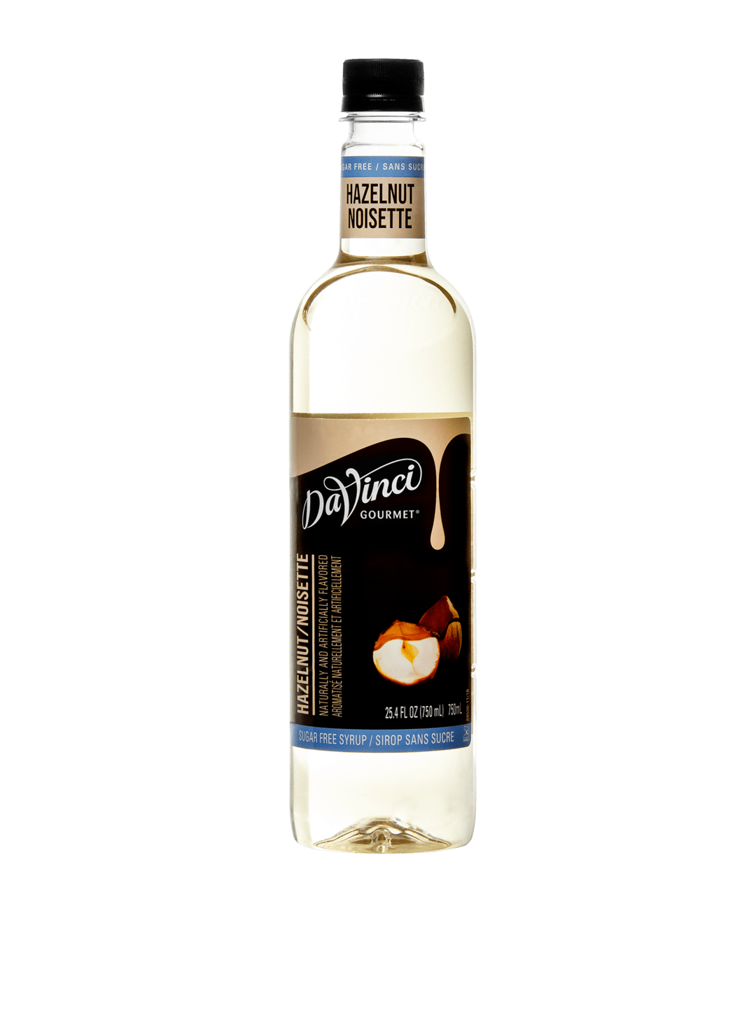 DaVinci Gourmet Sugar Free Hazelnut Syrup, Plastic Bottle, 4 x 750 mL
