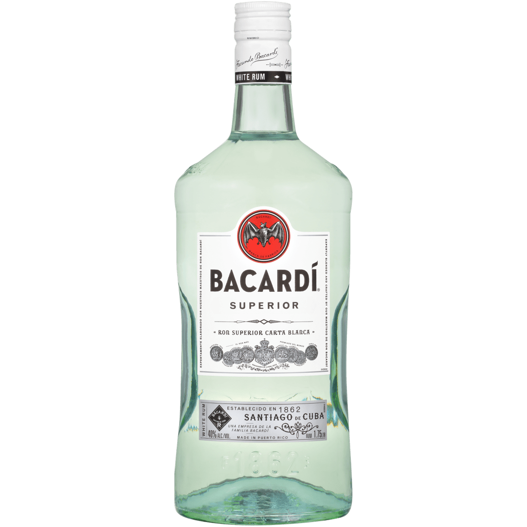 Bacardi Superior White Rum, Gluten Free 40% 1.75L