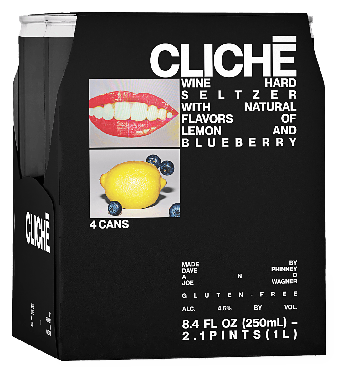 Cliché Lemon Blueberry Wine Hard Seltzer 250ml 4 Pack Cans