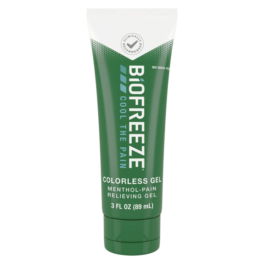 Biofreeze Pain Relief Gel, 3 oz. Tube, Colorless