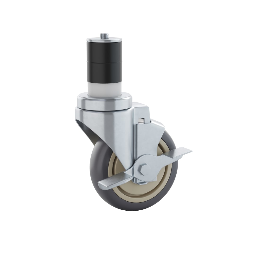 Summit Set of 4 Commercial Grade Heavy Duty Kitchen Casters with 2 Swivel Casters and 2 Locking Casters