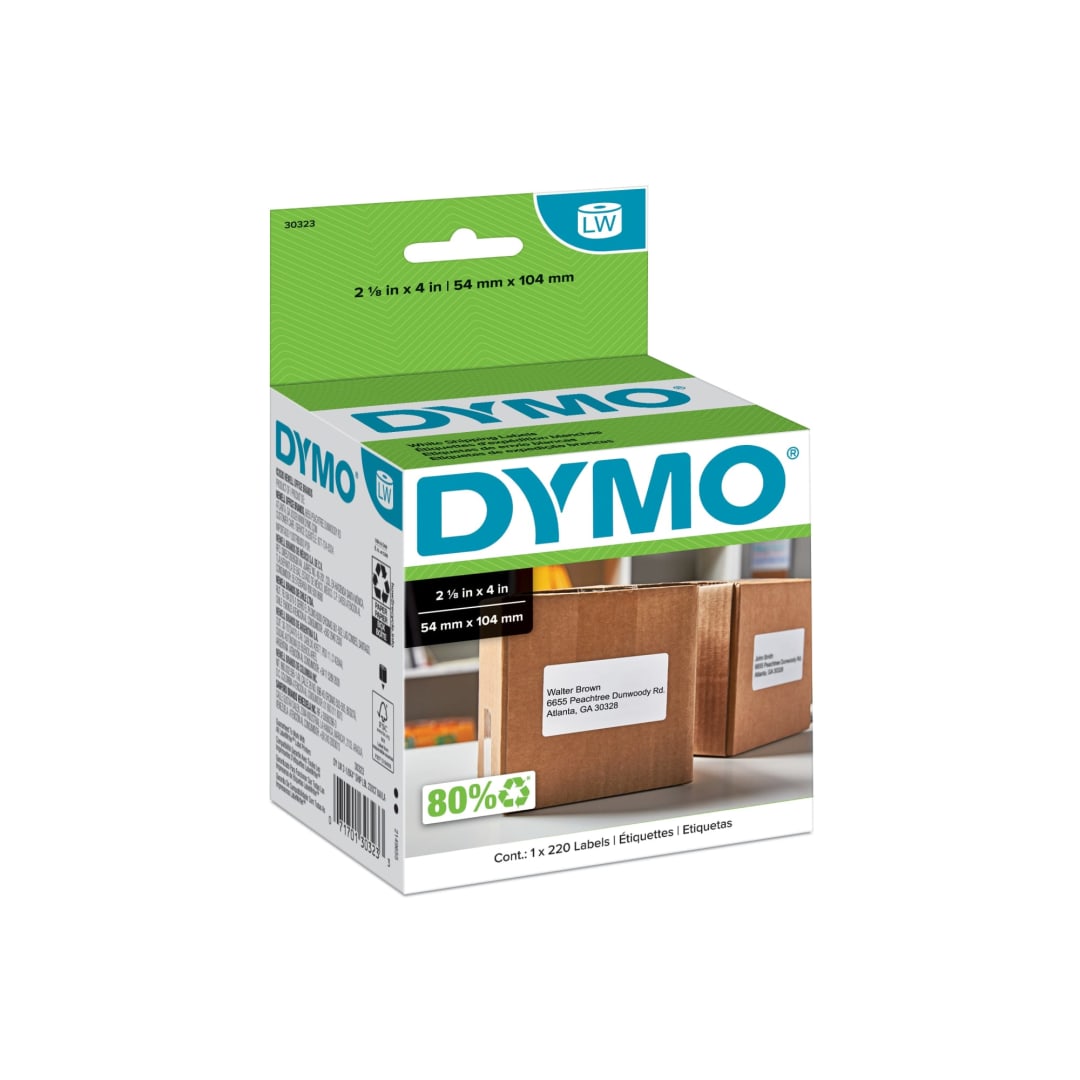 DYMO® Authentic LW Shipping Labels, DYMO® Labels for LabelWriter™ Label Printers, 2-1/8" x 4", 1 Roll of 220