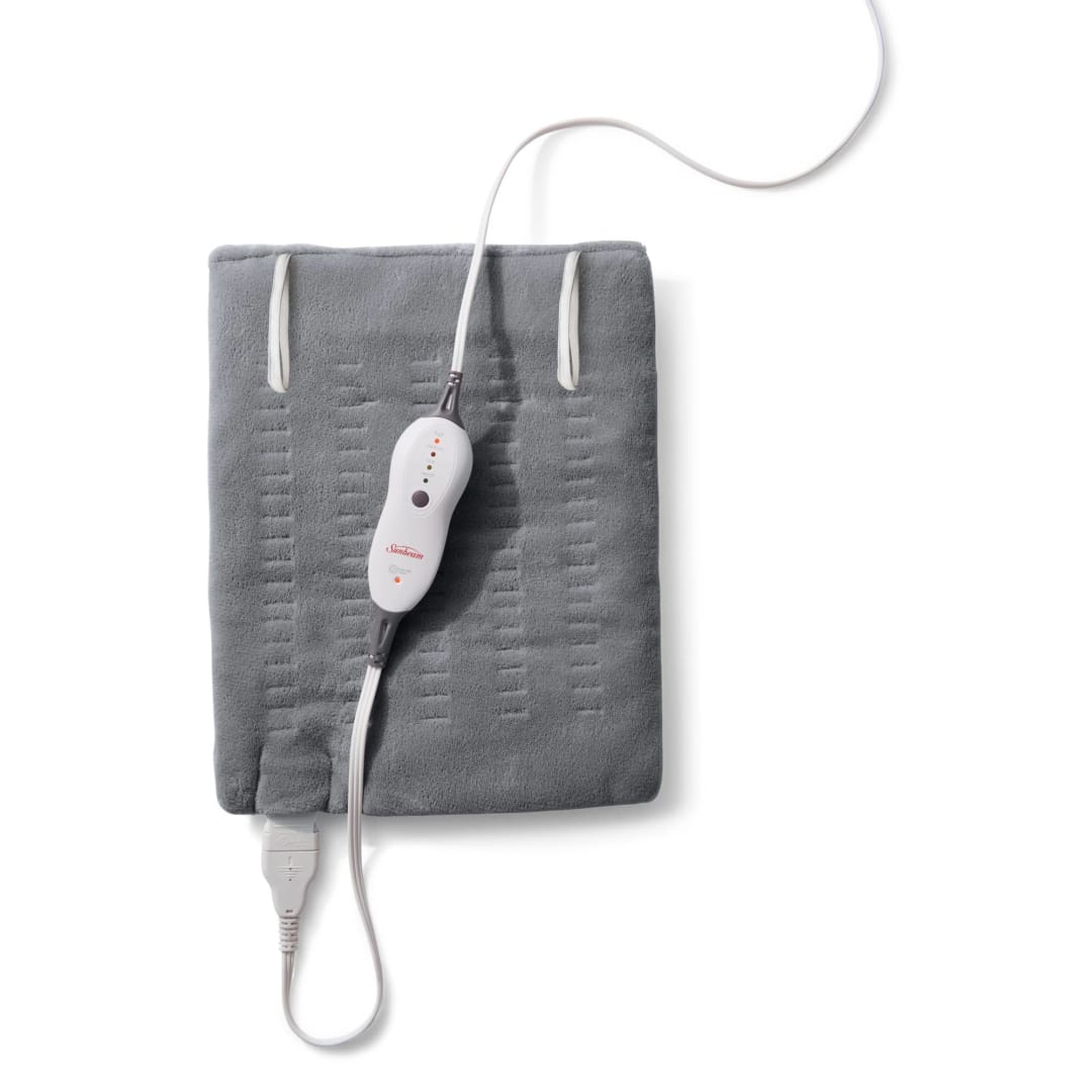 Sunbeam® Premium Sunbeam® Heating Pad with Compact Storage, Standard Size, Gray