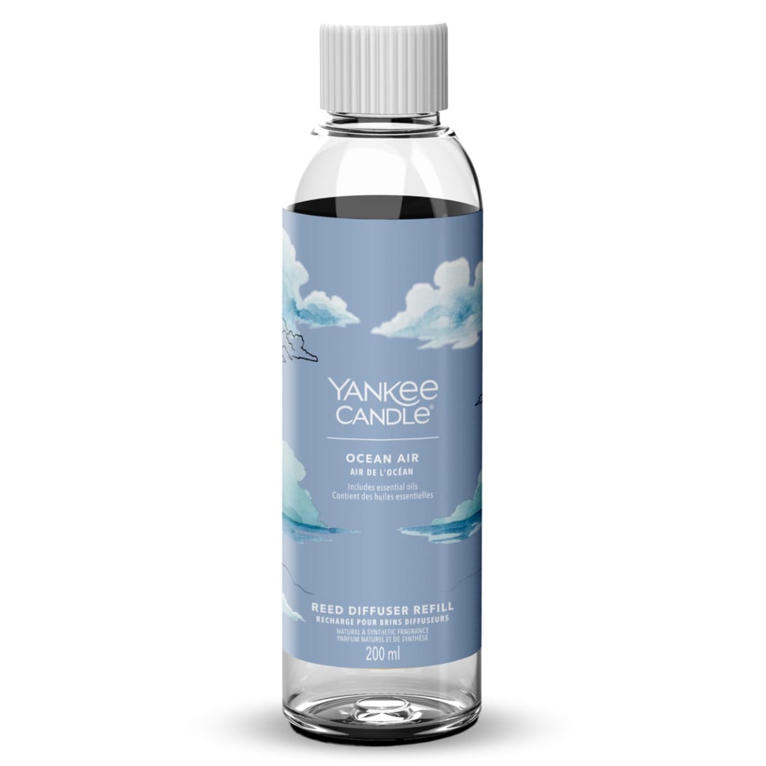 Yankee Candle® Signature Reed Diffuser Refill | Ocean Air | 200ml | Up to 12 Weeks of Fragrance | Perfect Gifts for Women