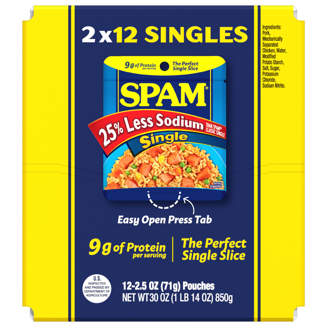 24/2.5OZ SPAM SINGLE LESS SODIUM
