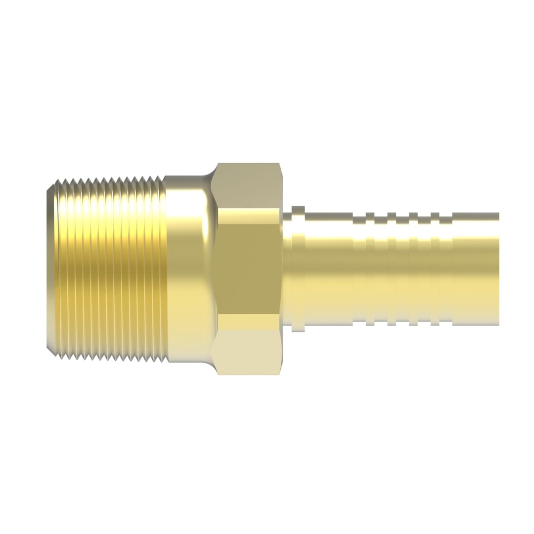 Aeroquip 1/2 NPT 2 Pc Nipple Brass -08 Teflon Hose
