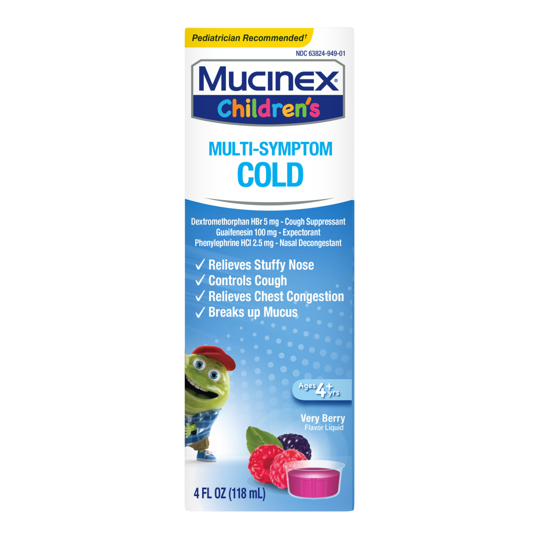 Mucinex Infantil Xarop Refredat Multi-símptomes, Gust Fruits del Bosc, 118 ml