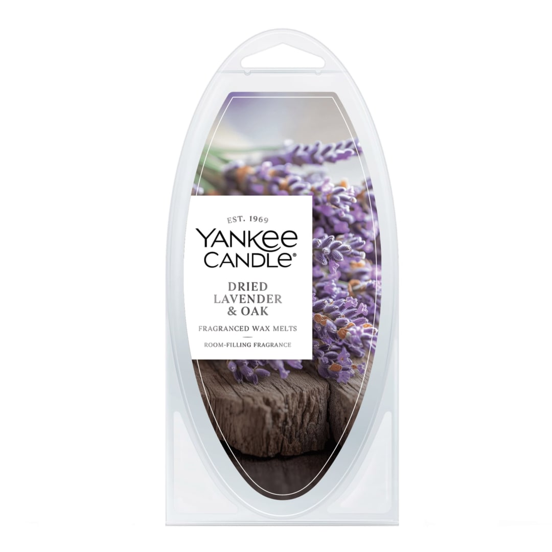 Yankee Candle Dried Lavender and Oak Fragranced Wax Melts, 1 Pack of 6, 2.6 oz