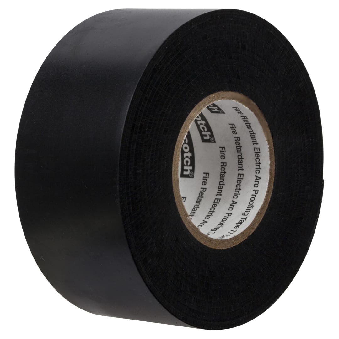 Scotch® 77 Yangın Geciktirici Elektrik Arkı Geçirmez Bant Siyah, 38mm x 6 m