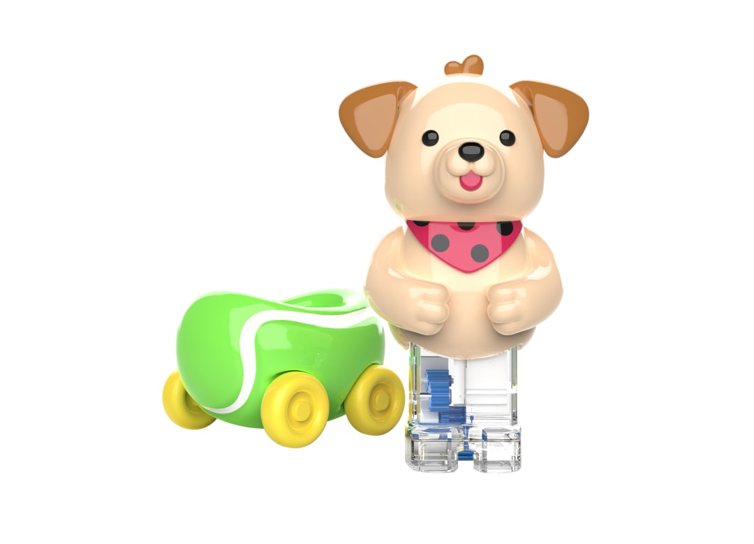 ZOOMIGOS PUPPY WITH TENNIS BALL CAR