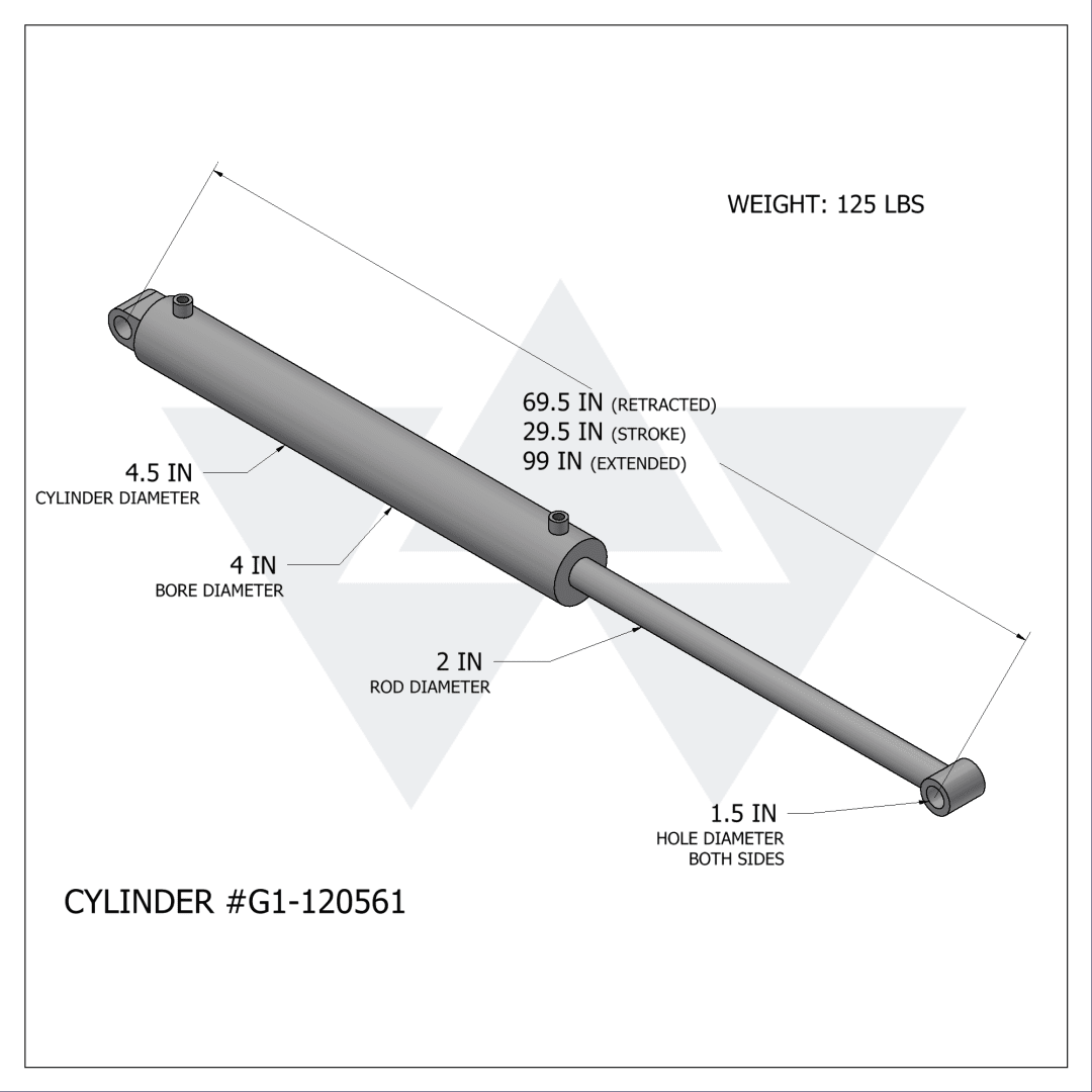 Wastebuilt® Replacement for G&amp;H Tilt Cylinder (4" X 2" X 29.5")