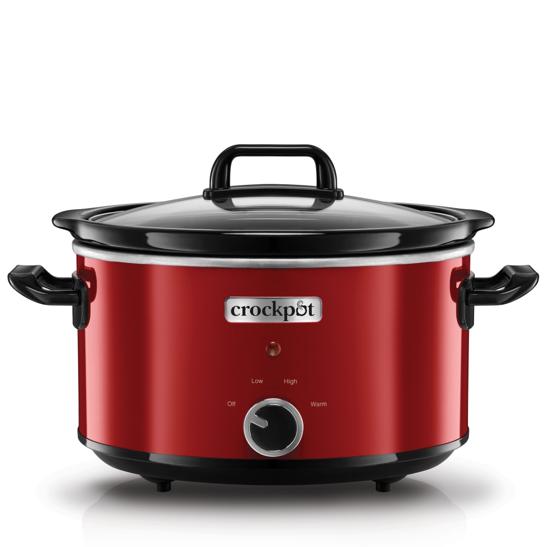 Crock-Pot Olla eléctrica de cocción lenta | 3,5 L (2-3 personas) | Función de mantenimiento del calor y recipiente extraíble | Red [SCV400RD]