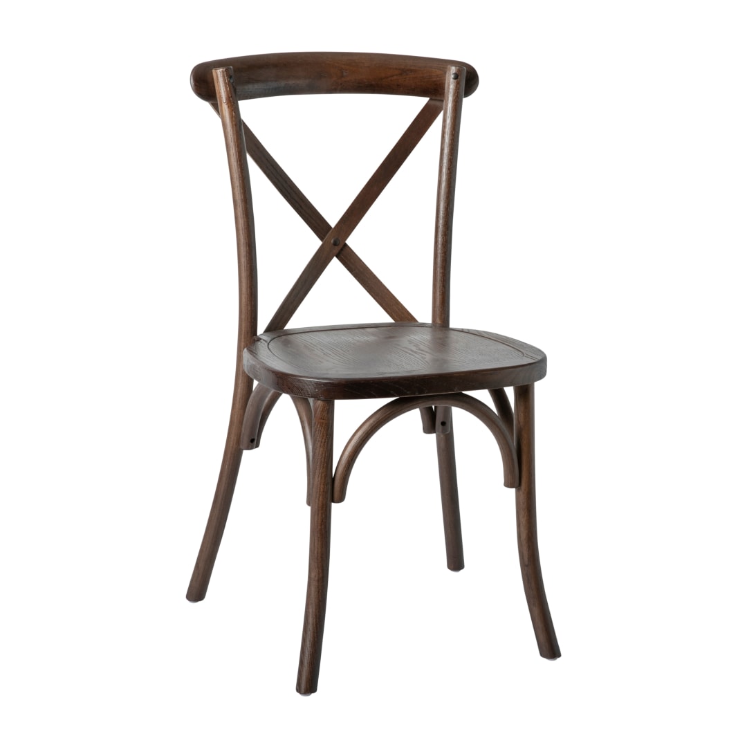 2 Pack HERCULES Series Mahogany Cross Back Chair