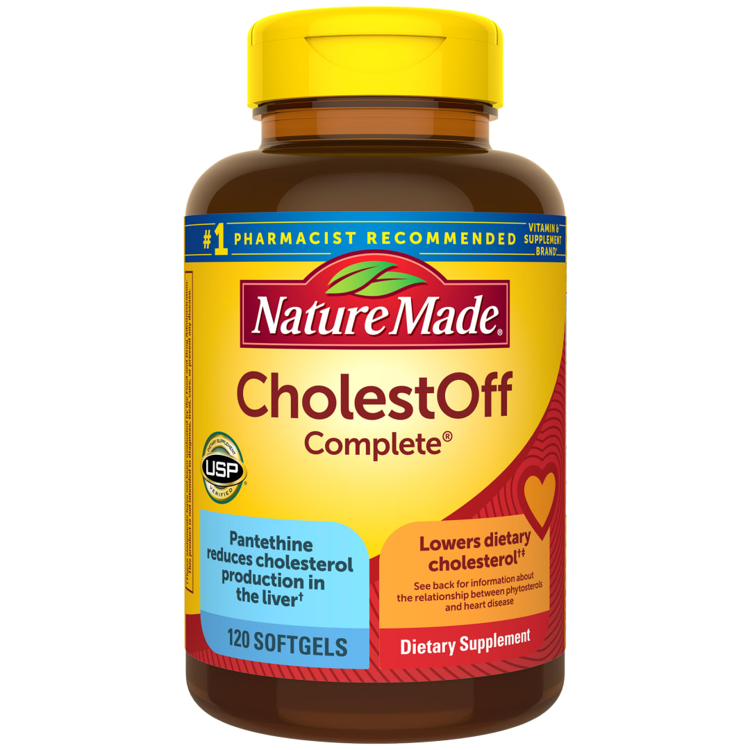 Nature Made CholestOff Complete, Dietary Supplement for Heart Health Support, 120 Softgels, 20 Day Supply